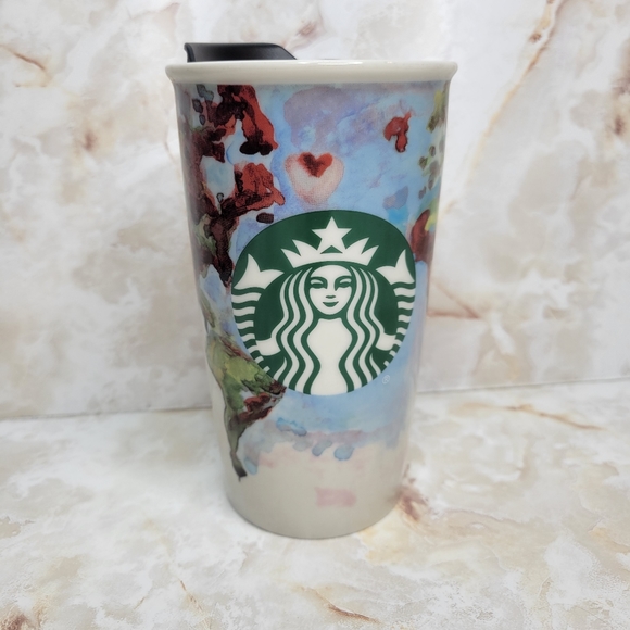 Starbucks Watercolor Ceramic Mug To-go